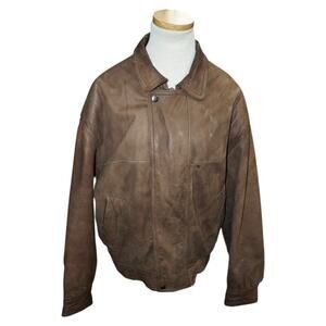 Vintage Luis Alvear Exclusively For The Brass Rail Leather Bomber Men’s L